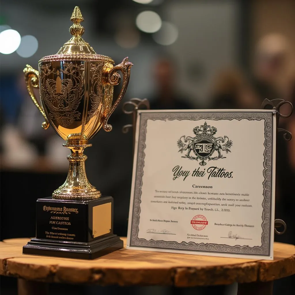 Premio vinto dallo studio durante una convention di tatuaggi