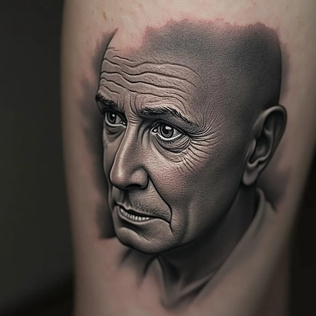 Dettaglio di un tatuaggio completato