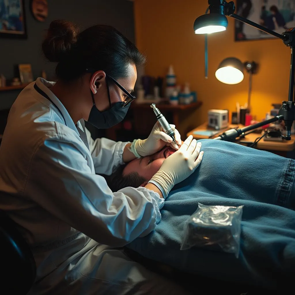 Sessione di tatuaggio